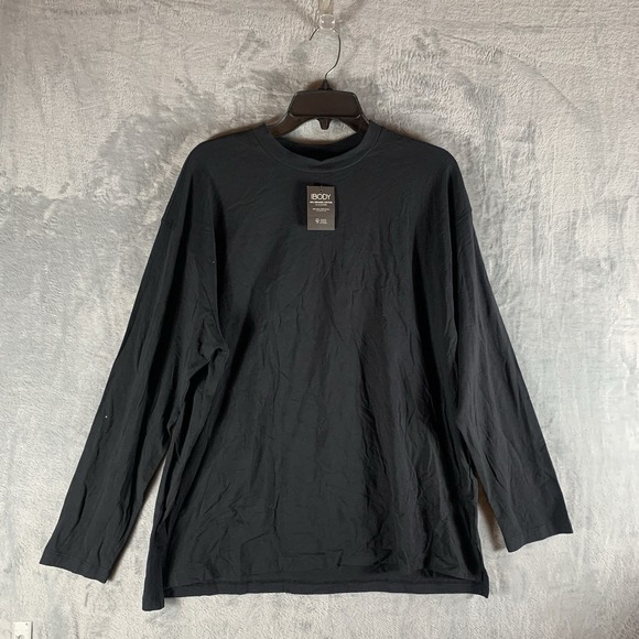 Cotton‎ On Body Women's Top M Active Essentials Long Sleeve Black Organic Cotton - Picture 1 of 9